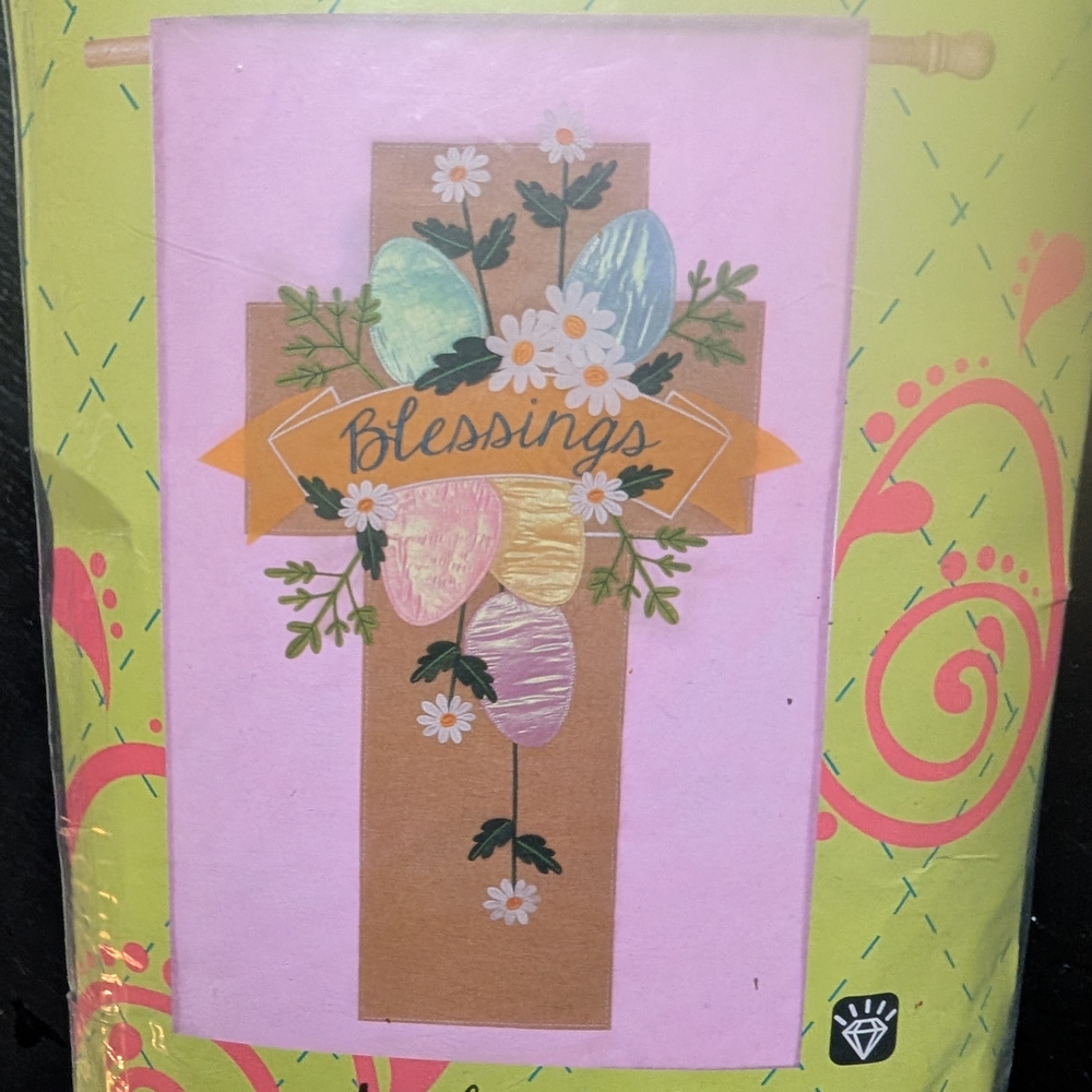 Easter Blessings Cross Wall Decor - Multicolor